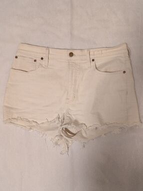Madewell Cream The Perfect Jean Shorts